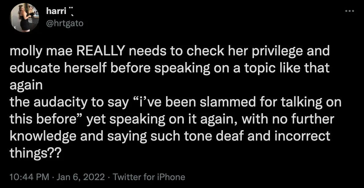 Fans were quick to criticise the star (