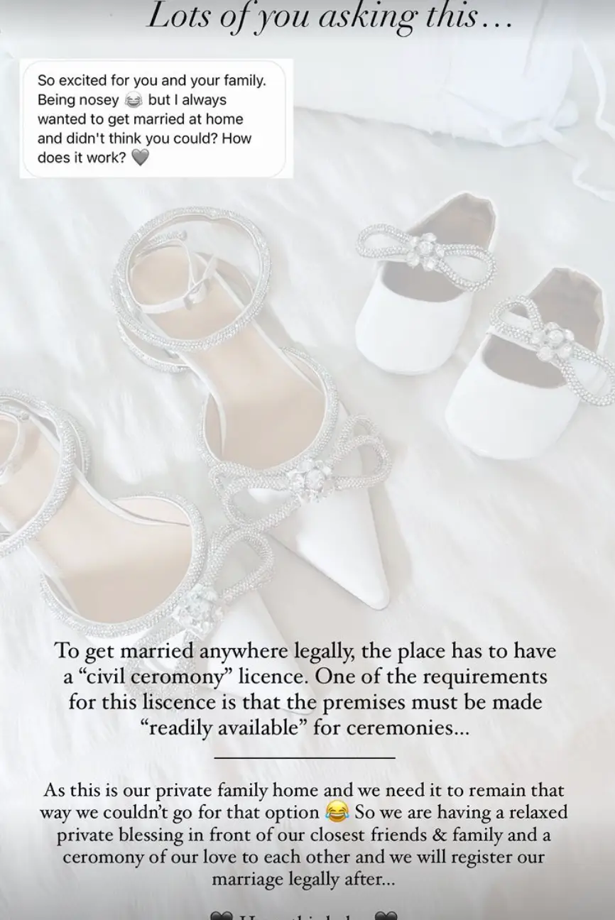 Stacey explained that she and Joe will still have to attend a legal ceremony.