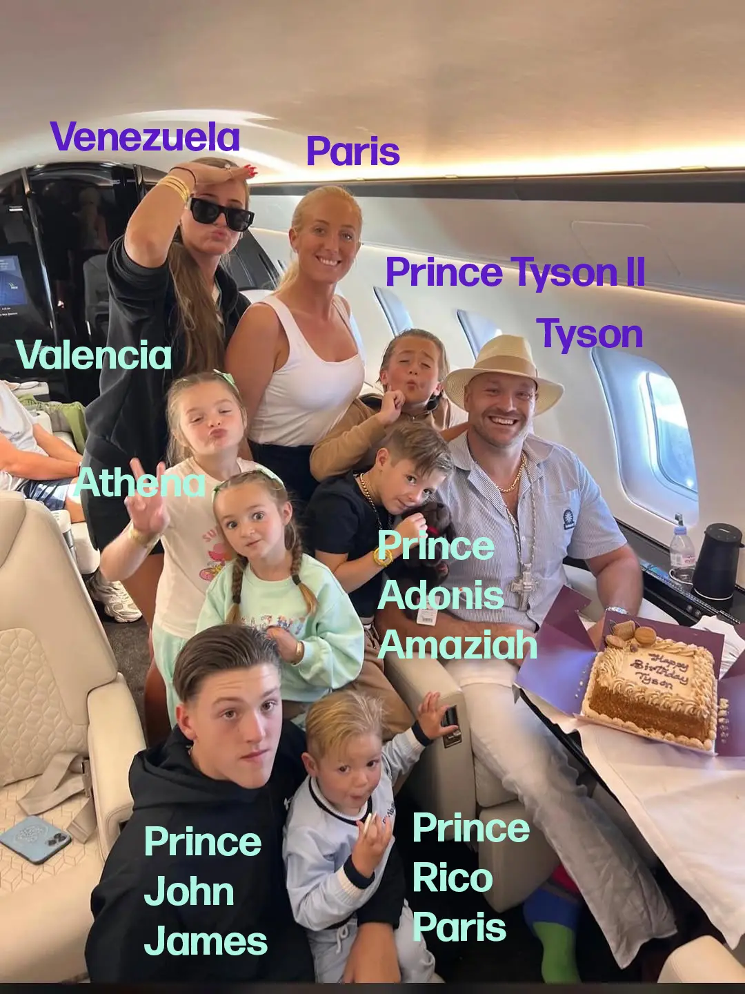 Tyson and Paris Fury and their seven children (Instagram/parisfury1)