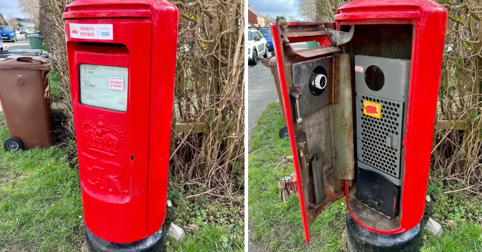 Each postbox was different inside (