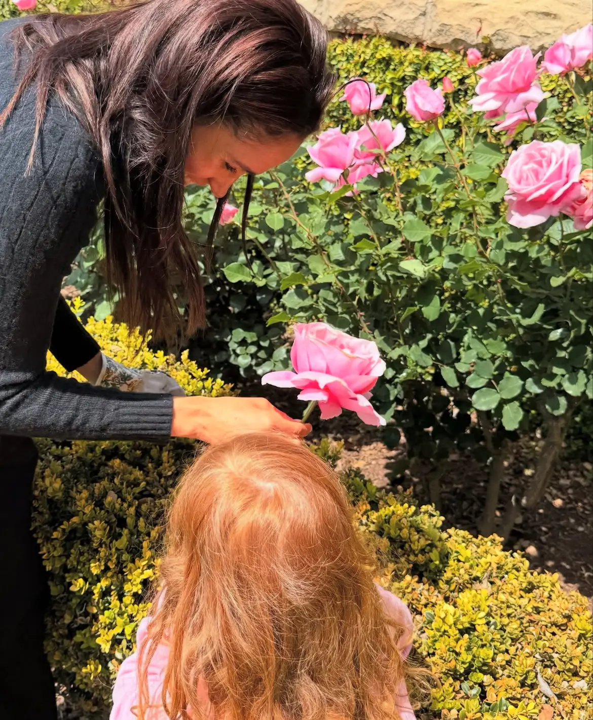 People have previously noted how red the children's hair is (Instagram/@meghan)