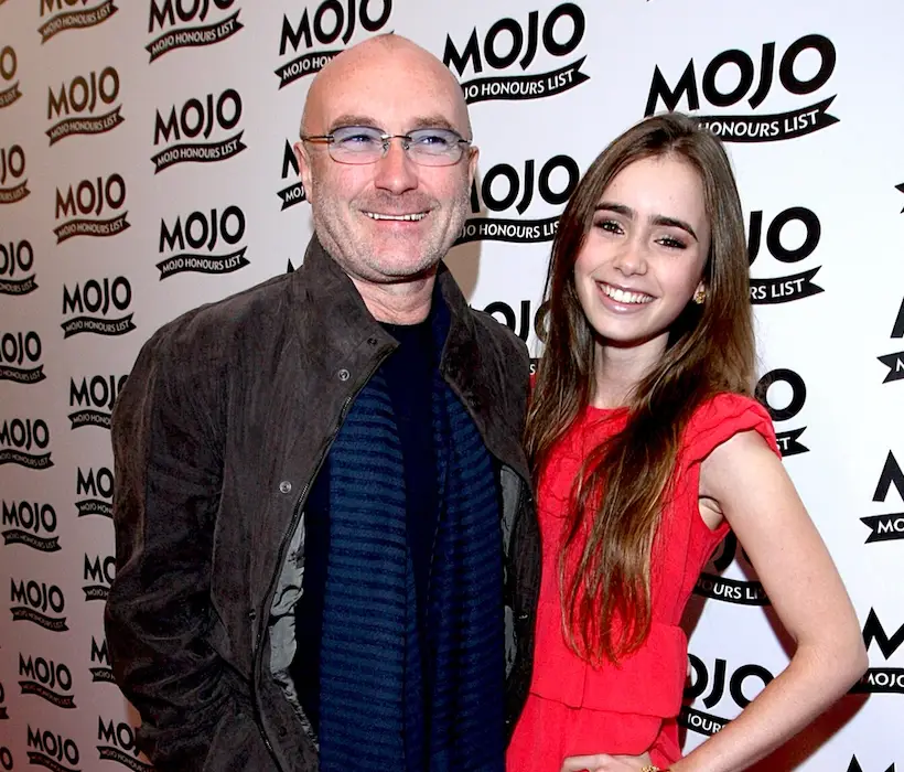 Lily Collins' dad is none other than Phil Collins.