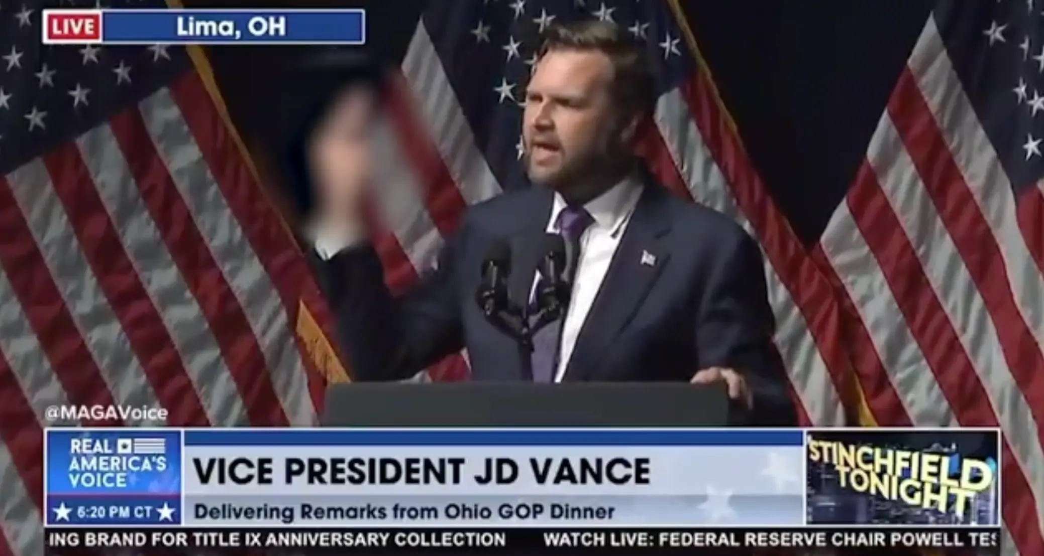 US Vice President JD Vance held his middle finger up at a crowd hours after Donald Trump dropped the F-bomb live on TV (C-Span)