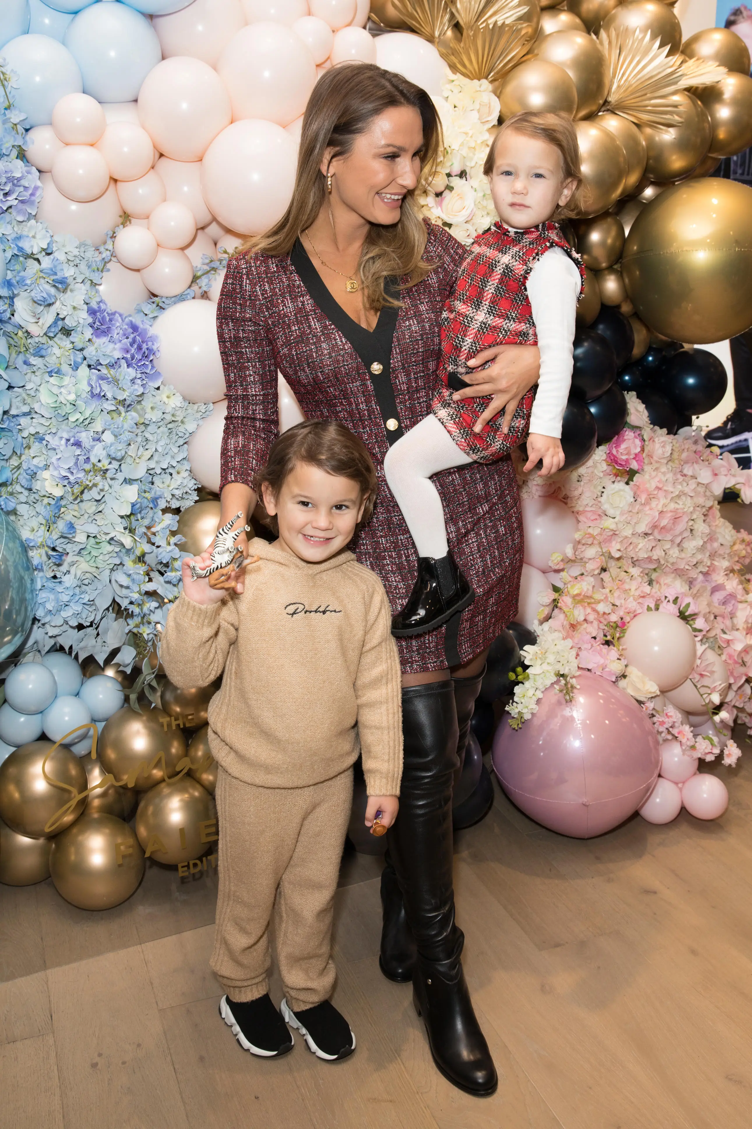 Taking to Instagram, the mother-of-three shared an intimate moment of her and her family during the birth (Alamy).