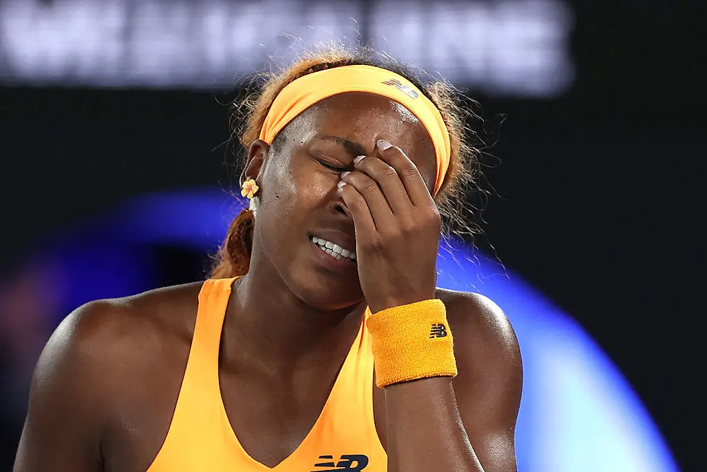 US tennis champion Coco Gauff has issued a statement following her loss to Ukranian Elina Svitolina during the Australian Open quarter-final (MARTIN KEEP / Contributor / Getty Images)