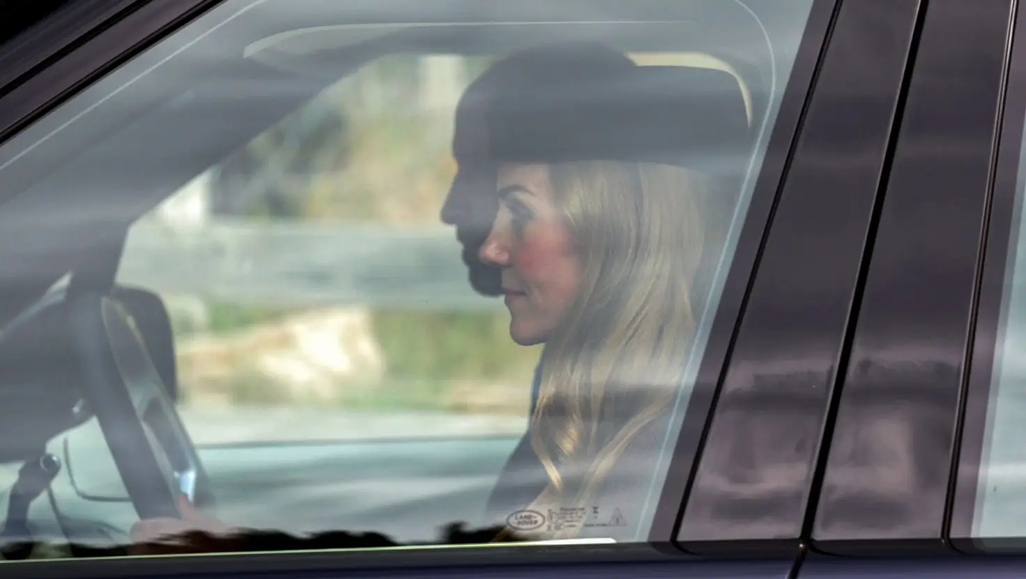 Photographers snapped Kate Middleton with lighter locks on in a car on the way to church (Jeff J Mitchell/Getty Images)