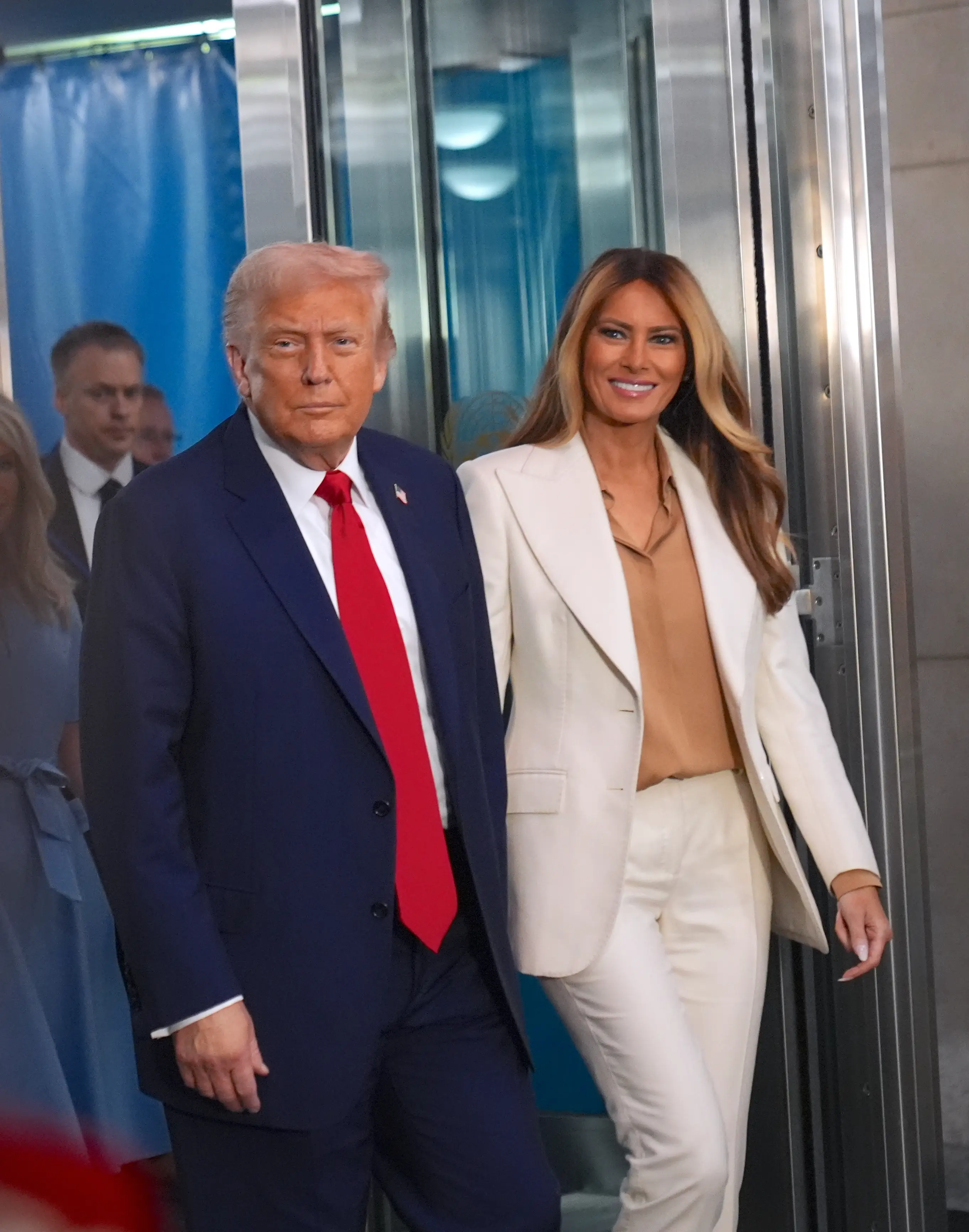 People are convinced that Donald Trump was sabotaged during his UN visit (Selcuk Acar/Anadolu via Getty Images)