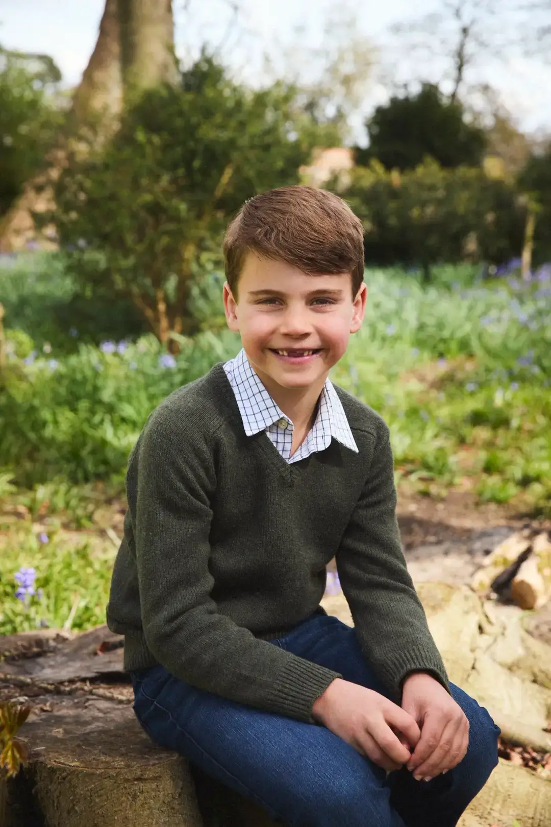 Prince Louis was missing his front teeth in his seventh birthday snap (X/@KensingtonRoyal/Josh Shinner)