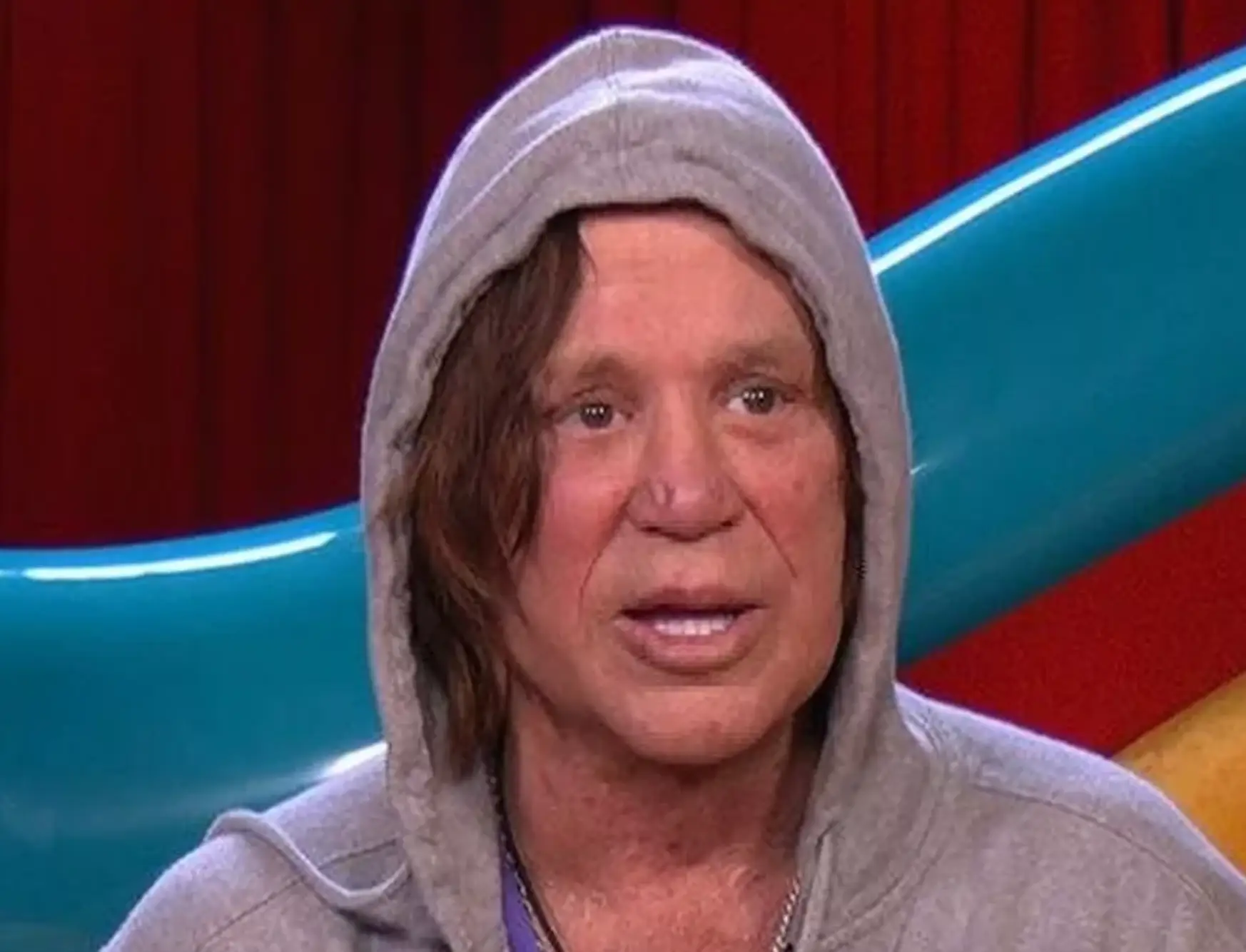 Mickey Rourke has found himself caught up in another seriously shocking incident with another Celebrity Big Brother housemate (ITV)