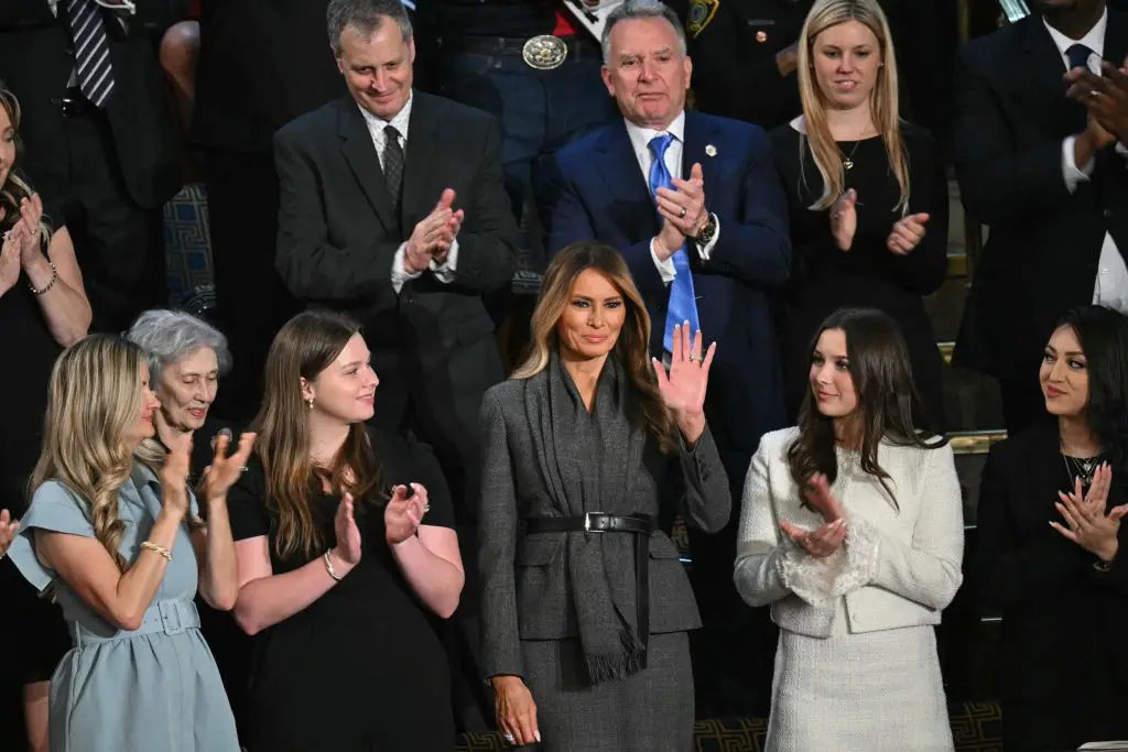 Trump called Melania a 'magnificent first lady' (SAUL LOEB/AFP via Getty Images)
