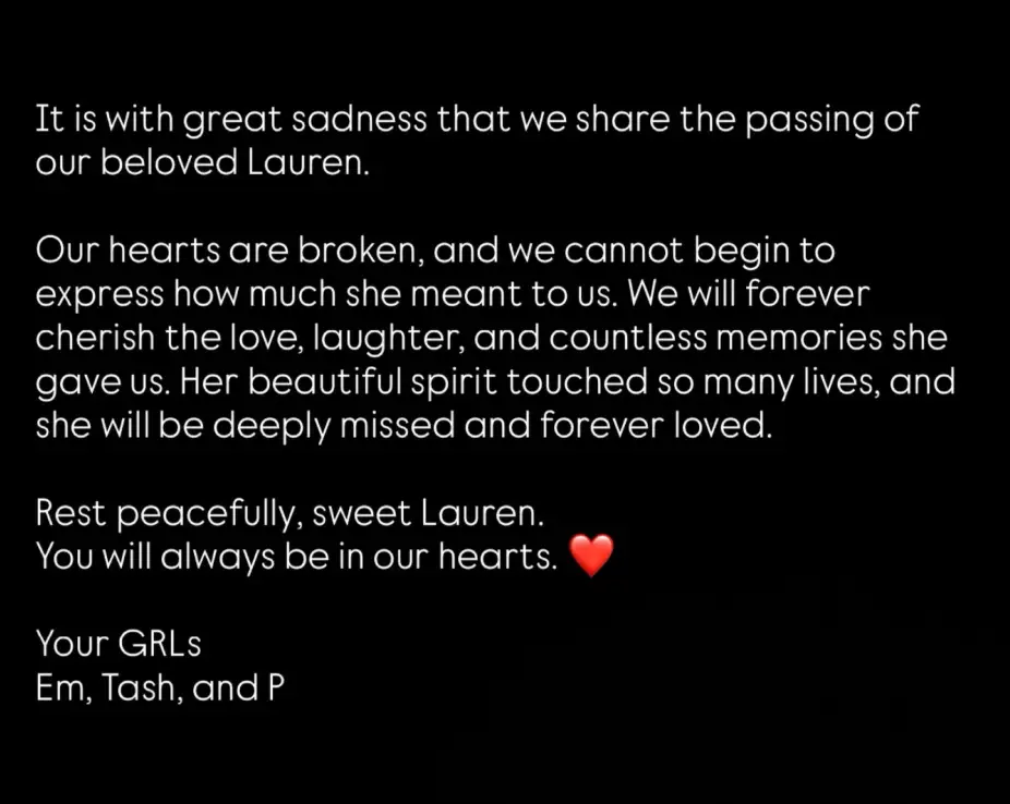 The group shared a touching tribute on social media (Instagram/@grl)