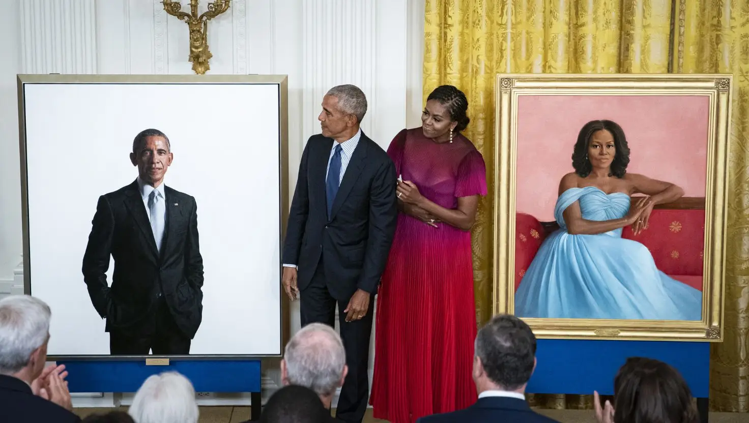 Barack Obama's official Presidential portrait was reportedly been moved in the White House (Al Drago/Bloomberg via Getty Images)