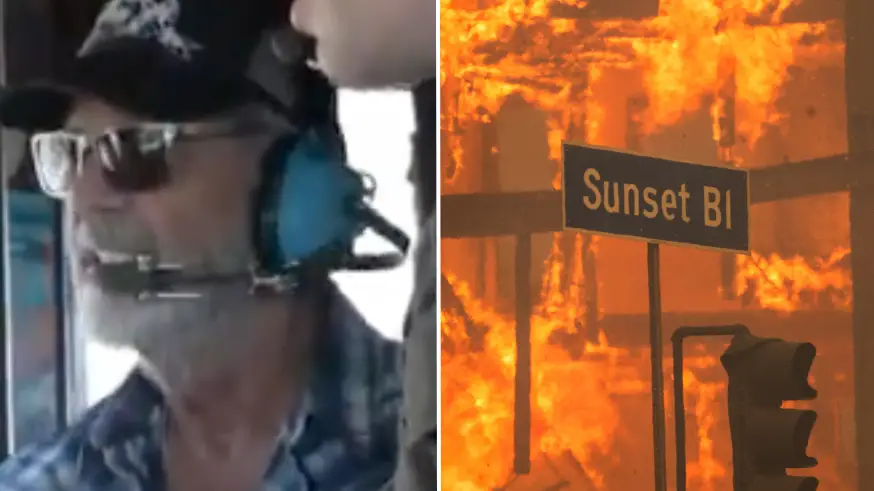 Mel Gibson makes shocking discovery as he drives through LA after sharing ‘insane’ wildfires conspiracy theory