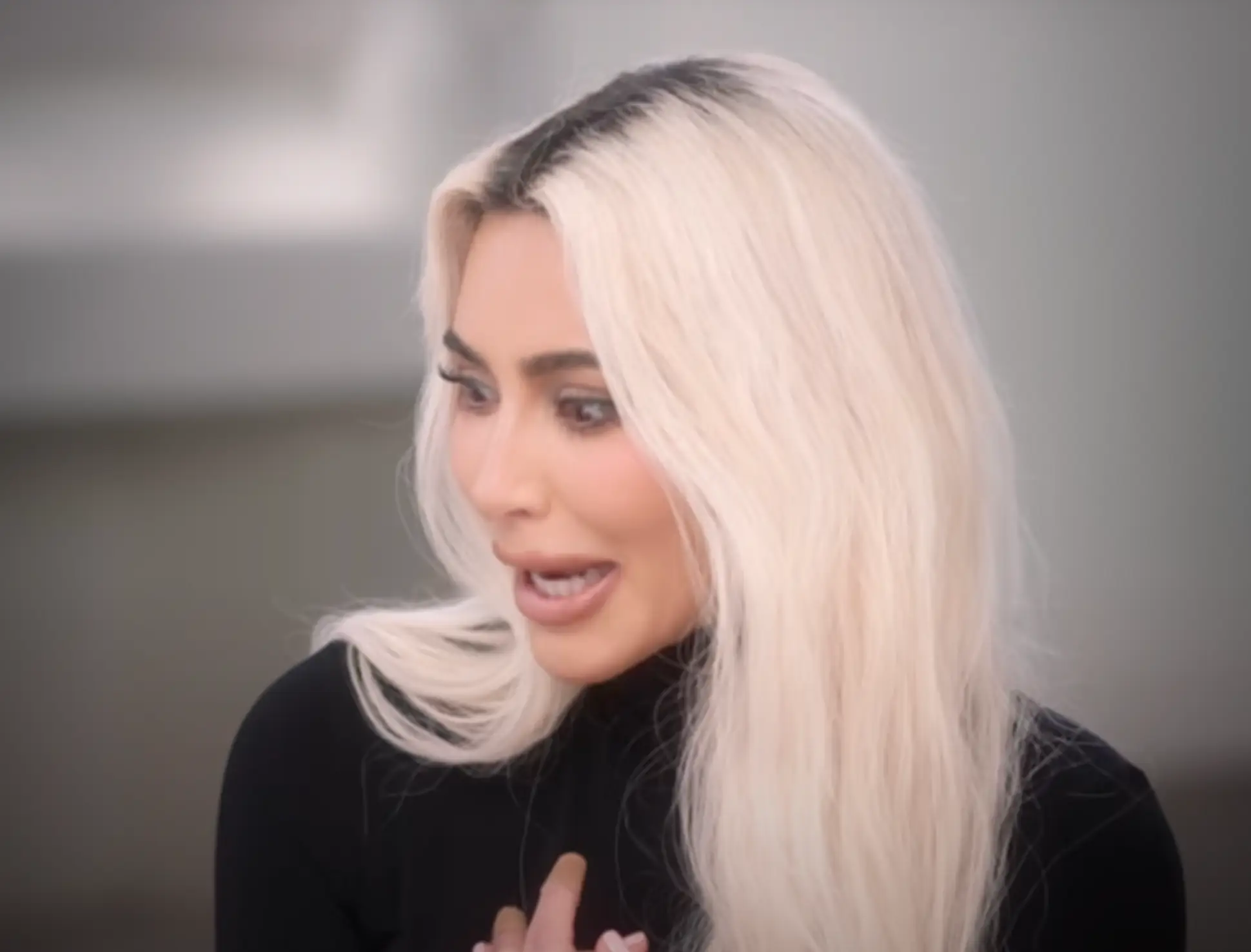 Kim Kardashian teased her mystery man (Hulu)