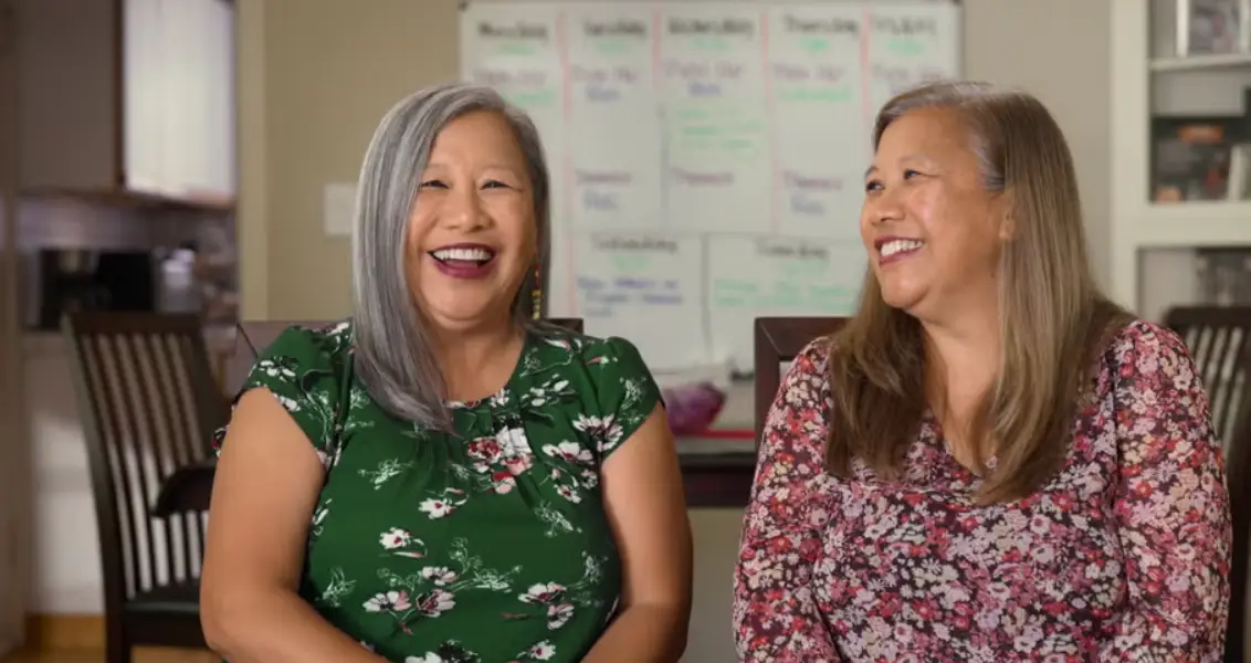 Identical twins Carolyn and Rosalyn took part in an experiment to test the impact of a vegan diet on our health (Netflix)