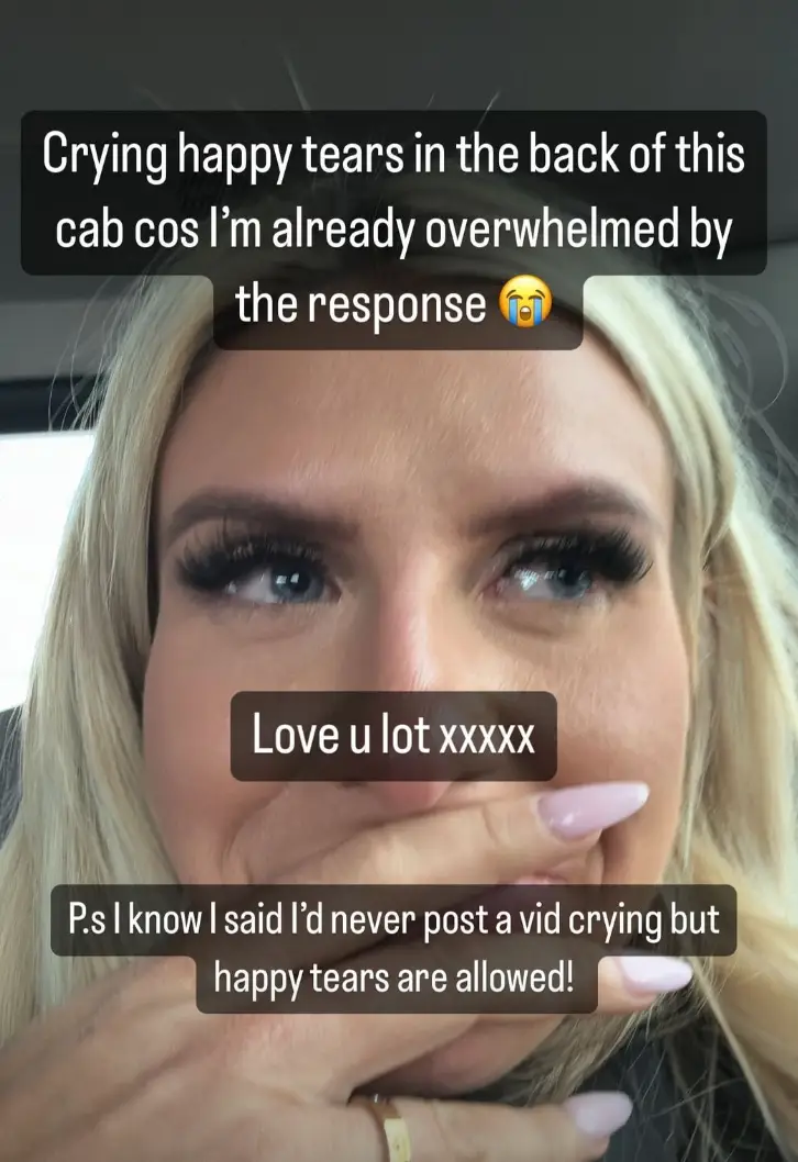 She teared up as she spoke about the reaction (