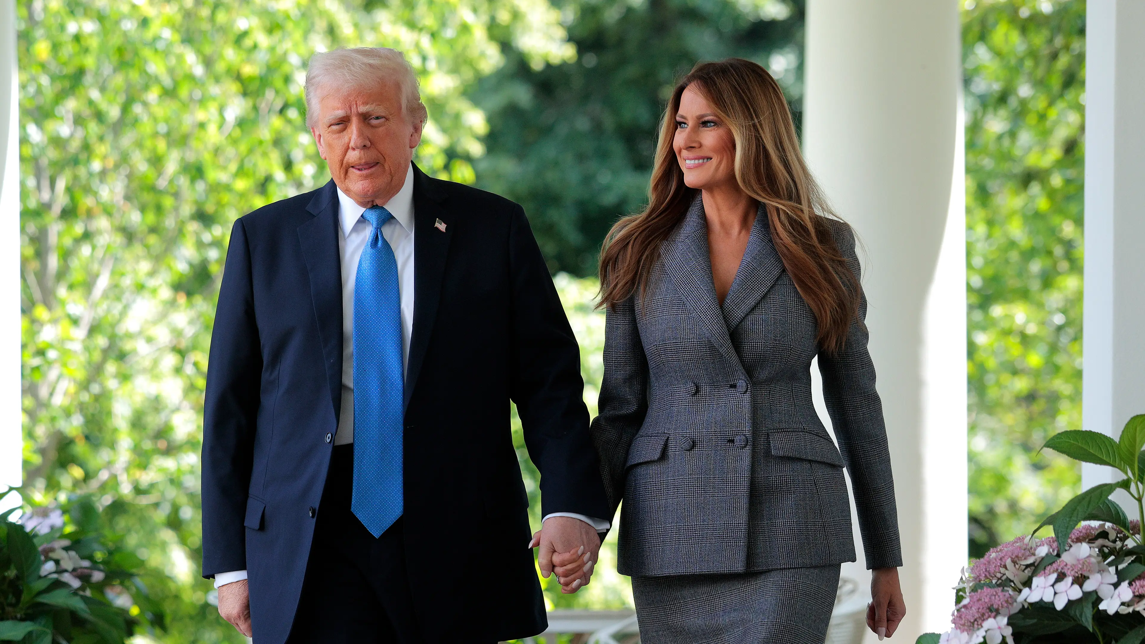Outrage sparked as Donald Trump and Melania’s ‘deplorable’ redesign of White House rose garden is revealed