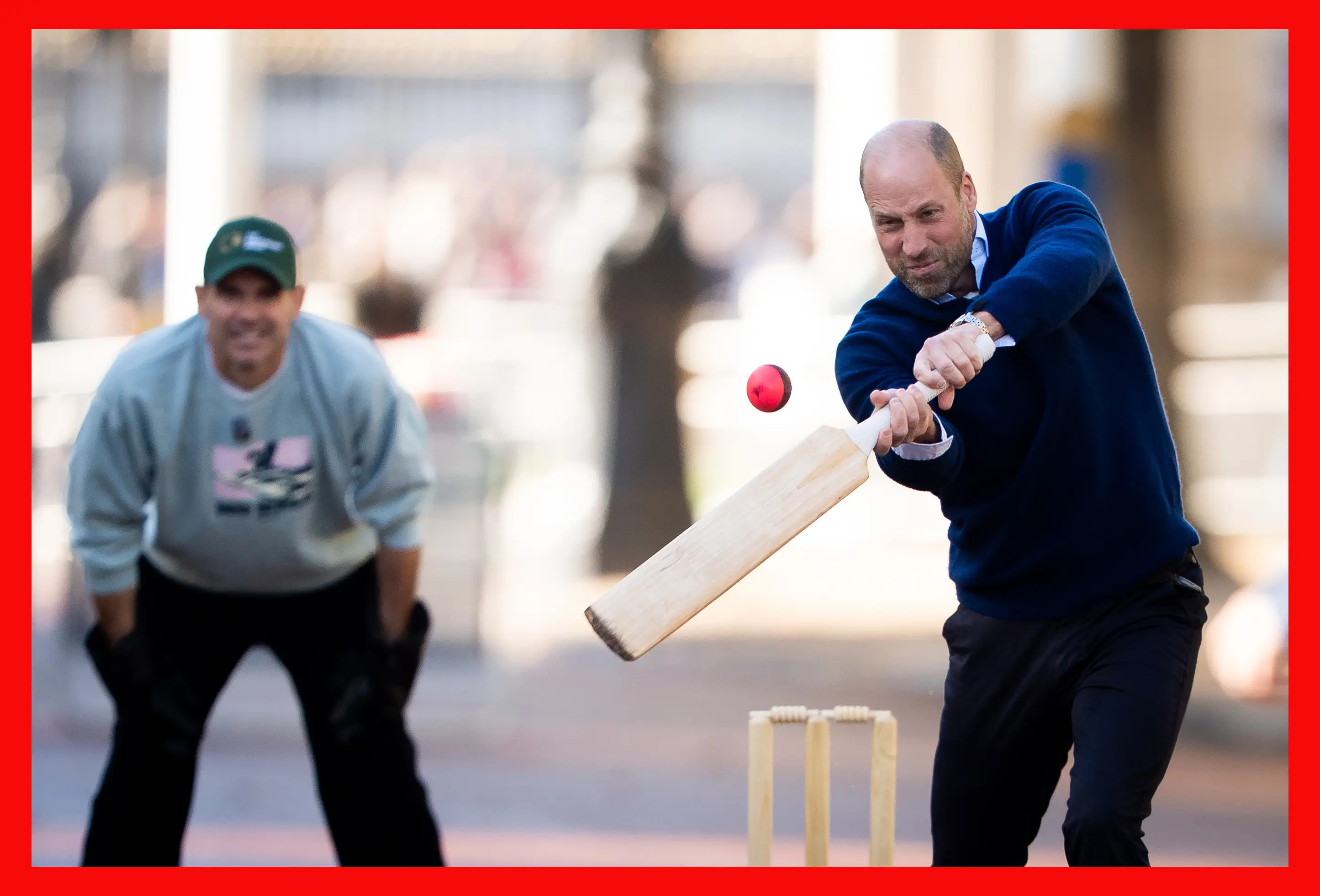 William impressed with his batting skills at the Cricket on the Mall event (PA)