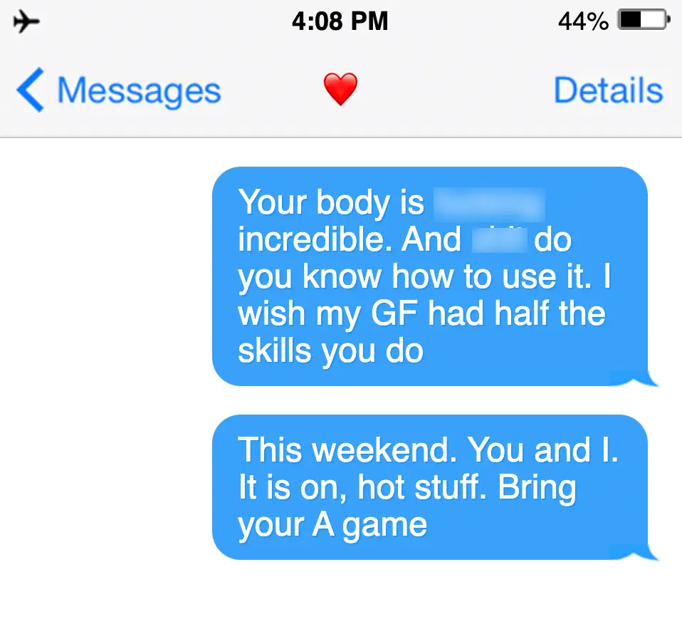 The night before her wedding the bride received months of texts showing her fiancé had been cheating on her.