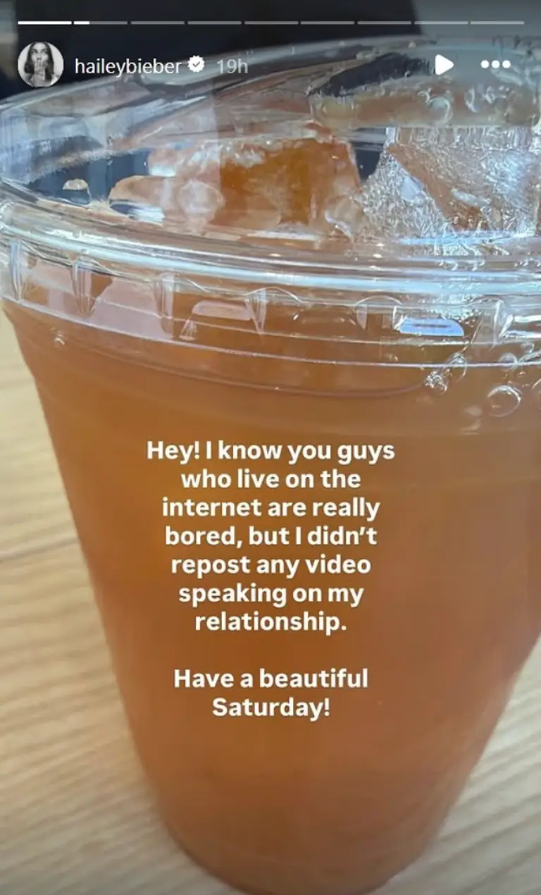 Hailey clapped back at the speculation (Instagram/@haileybieber)