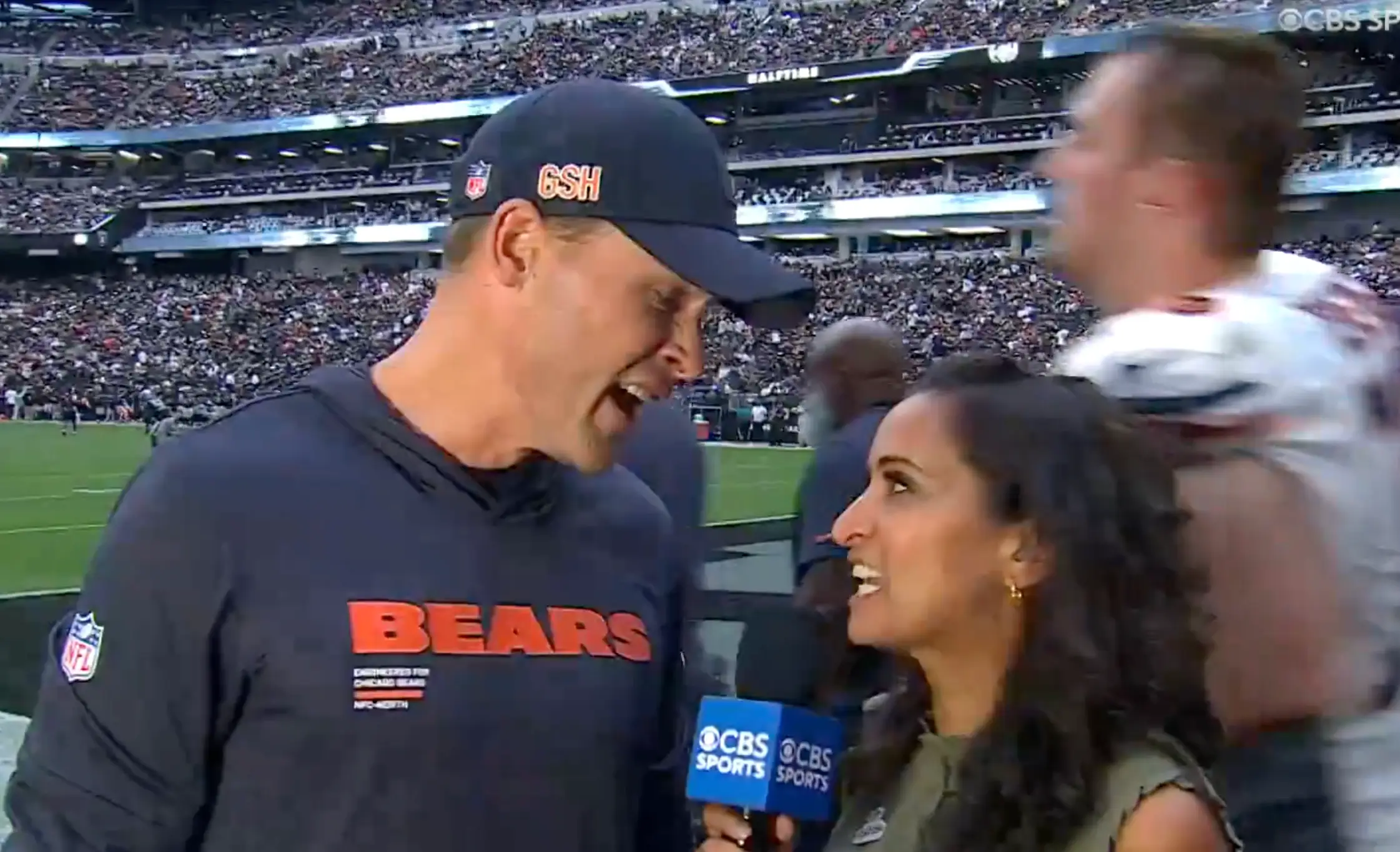 Fellow announcers called the exchange 'a little intimidating' (CBS)