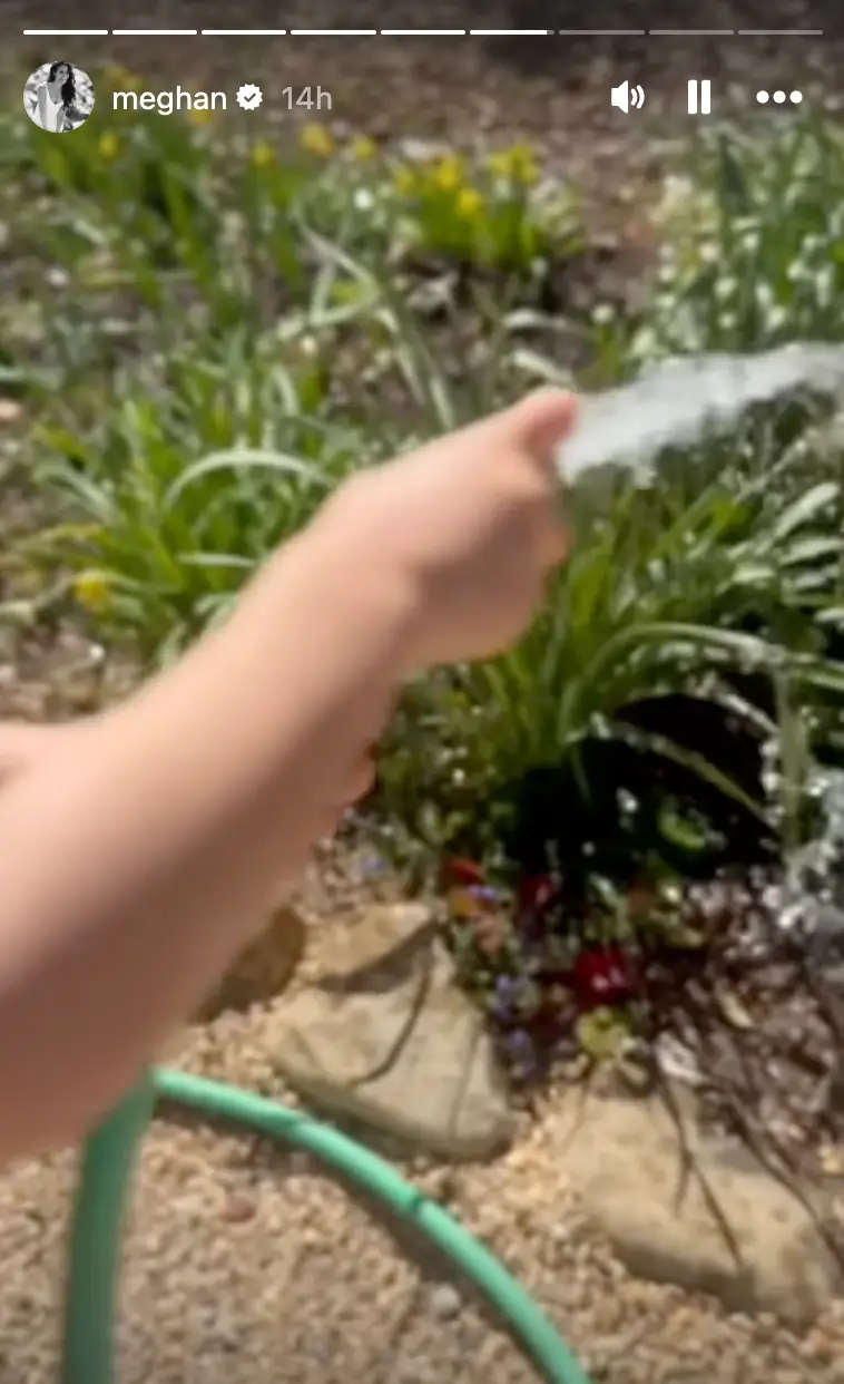 Meghan Markle took to Instagram to share a series of clips from her blooming garden (Instagram/@meghan)