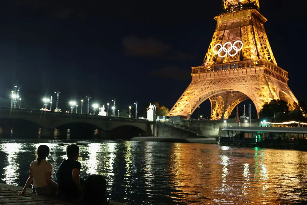 Olympic sports taking place in the Seine has been the subject of controversy. (Christian Petersen/Getty Images)