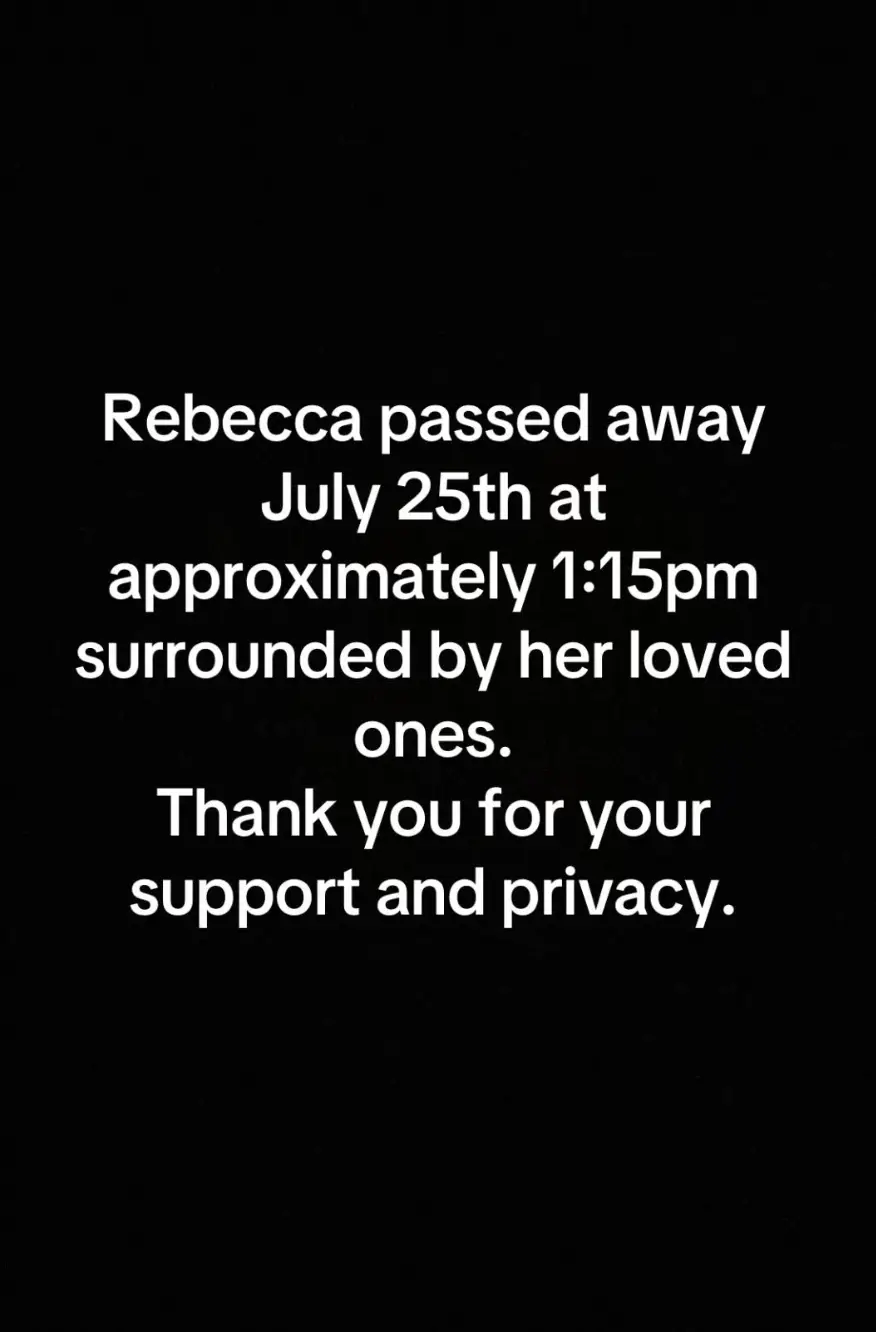 Luna's daughter Maya confirmed she passed away on Saturday (TikTok/@wheredidrebeccago)