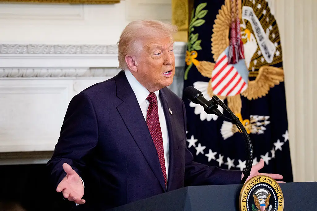 Donald Trump has floated the idea of a tariff dividend payment for Americans (Andrew Harnik/Getty Images)