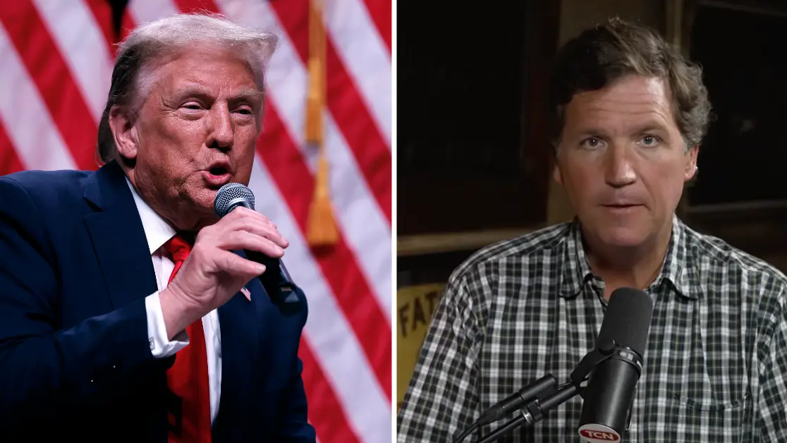 Chip Somodevilla/Getty Images/YouTube/The Tucker Carlson Show