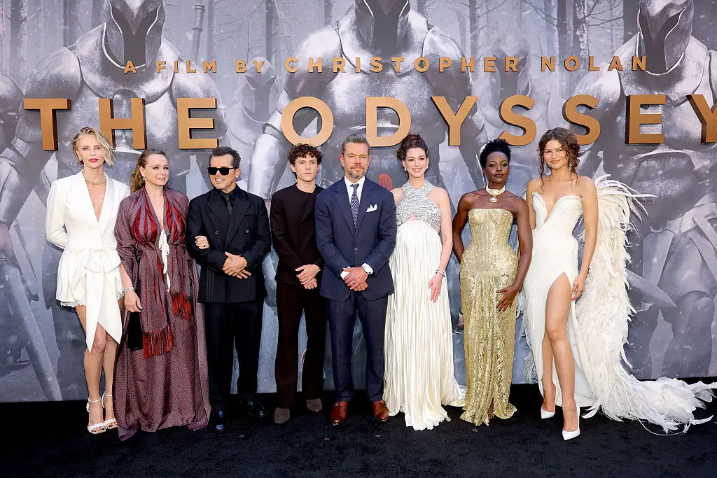 As well as Spider-Man, they both starred in Christopher Nolan's epic new film, The Odyssey (Photo by Mike Coppola/Getty Images for Universal Pictures)