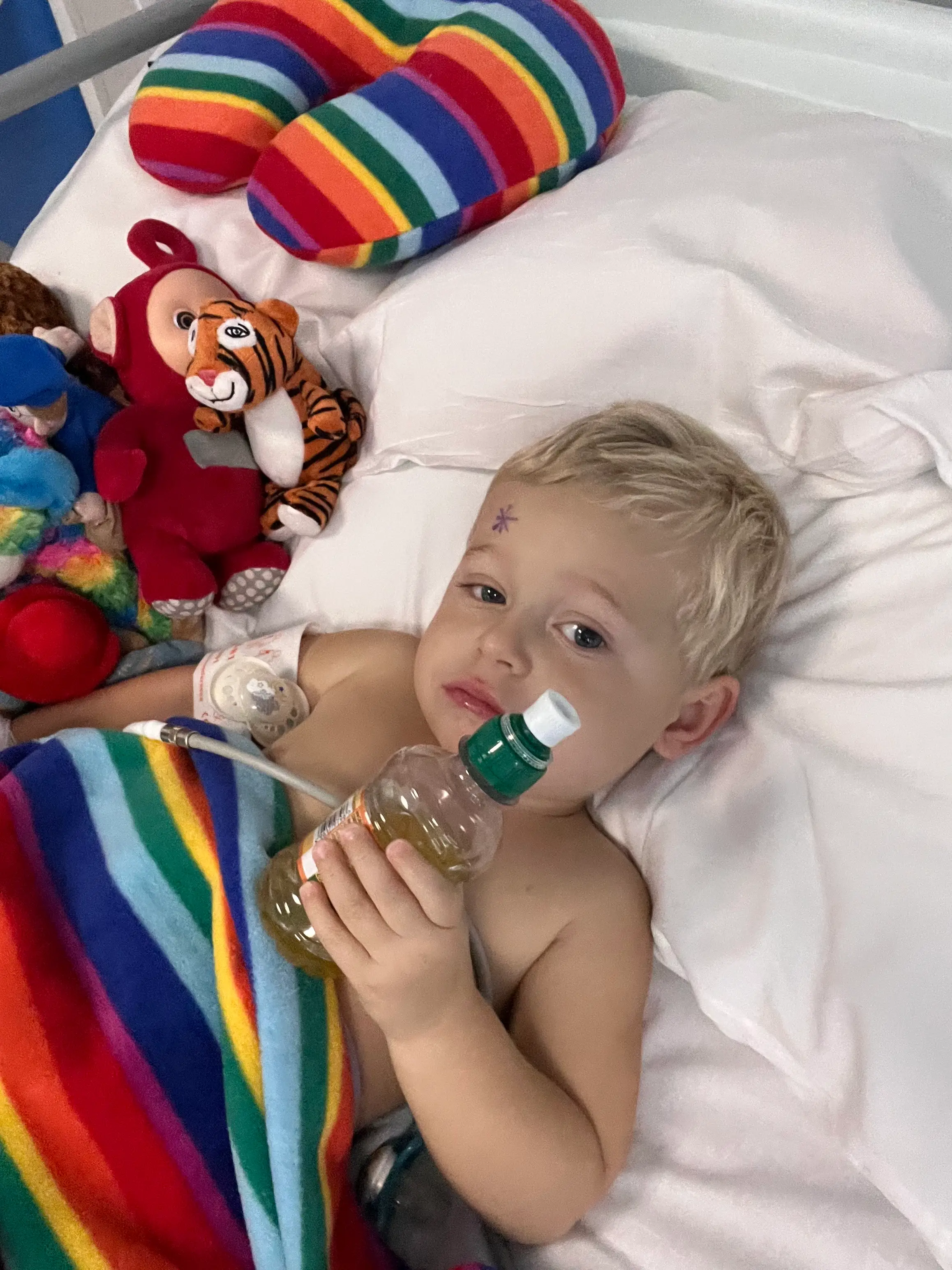 The family were sent to Birmingham Children's Hospital. (SWNS)