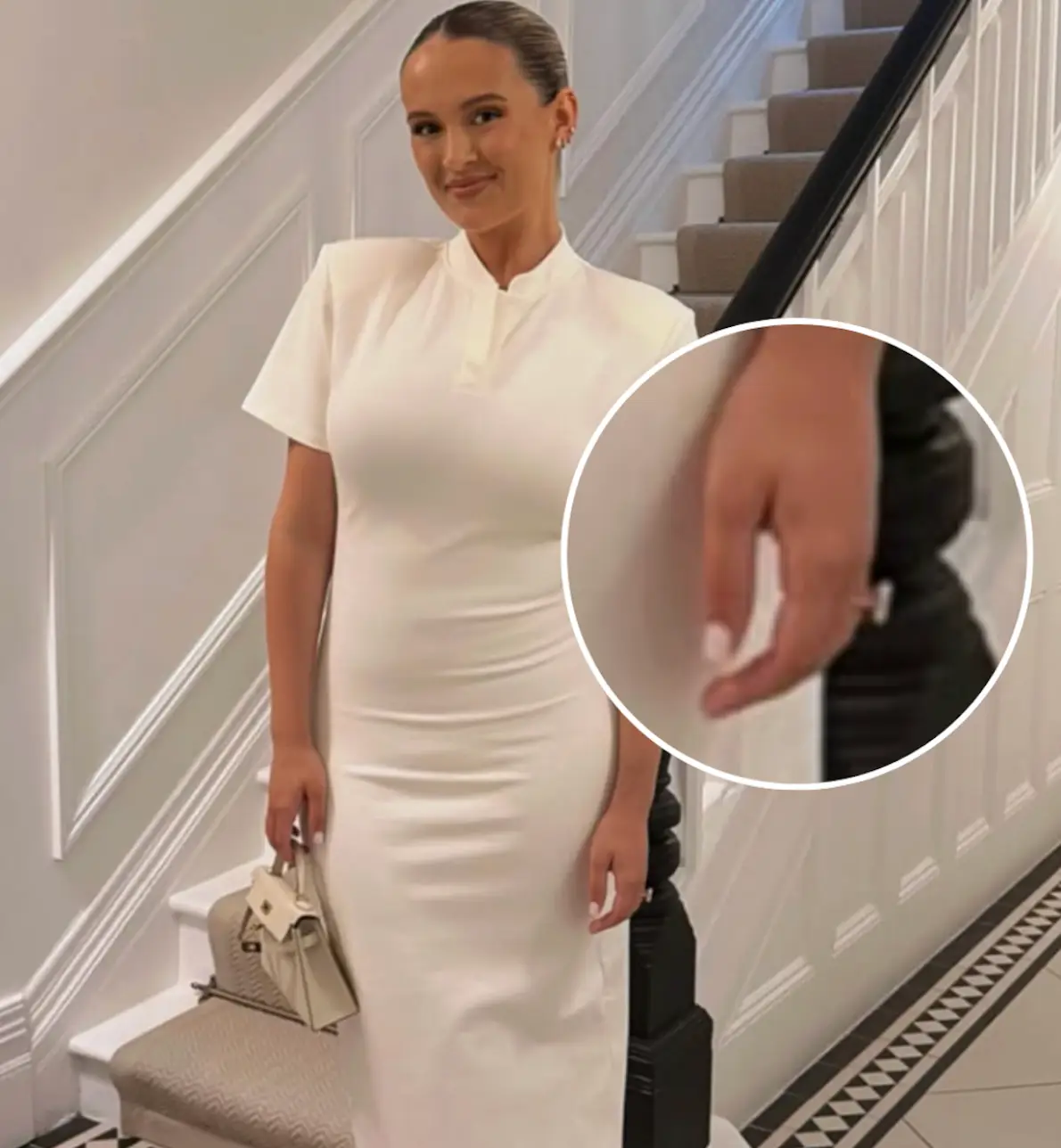 Fans noticed she was wearing her engagement ring (Instagram/@mollymae)