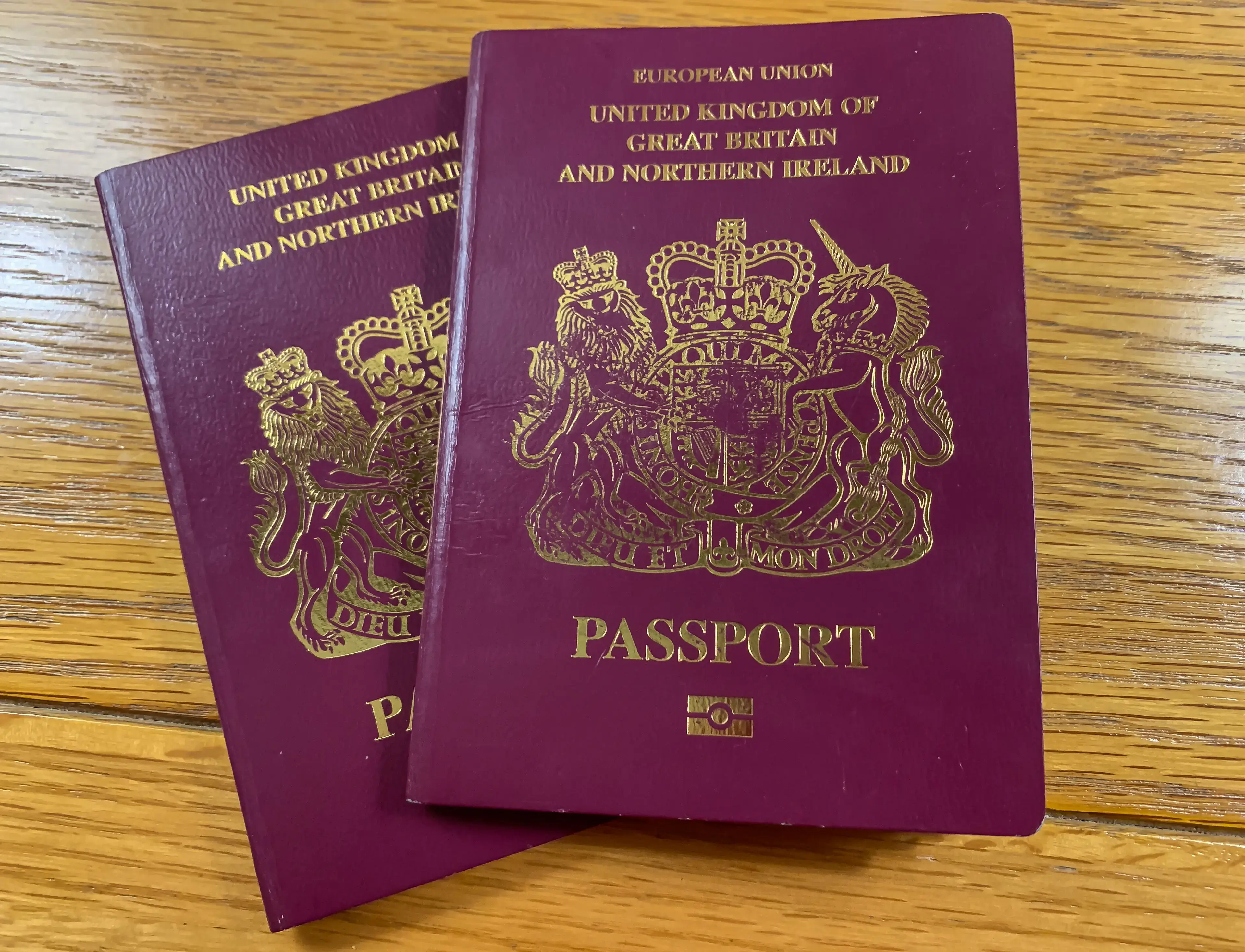 The UK stopped issuing red passports in 2020. (Huw Fairclough/Getty Images)