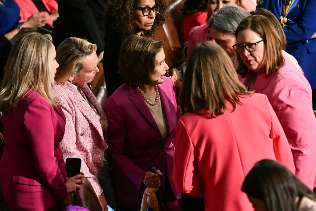 A number of representatives wore pink during Donald Trump's Congress speech on Tuesday (JIM WATSON / Contributor / Getty Images)