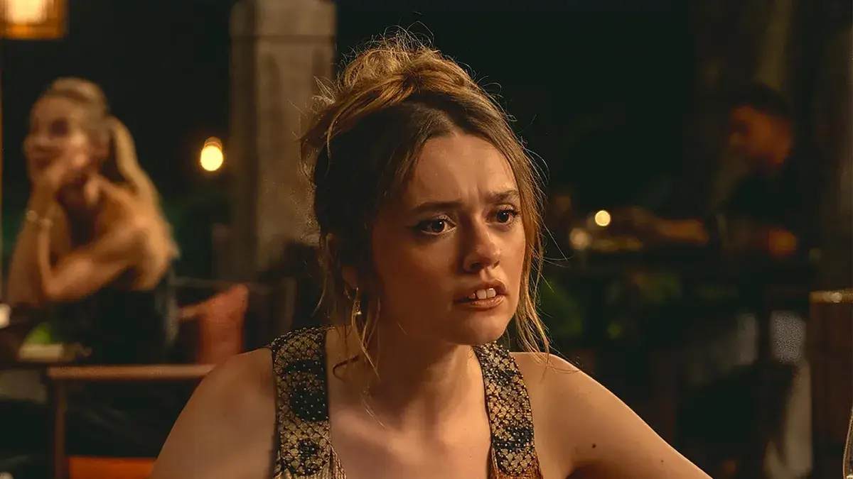 Wood stars as Chelsea in the latest season of The White Lotus (HBO)