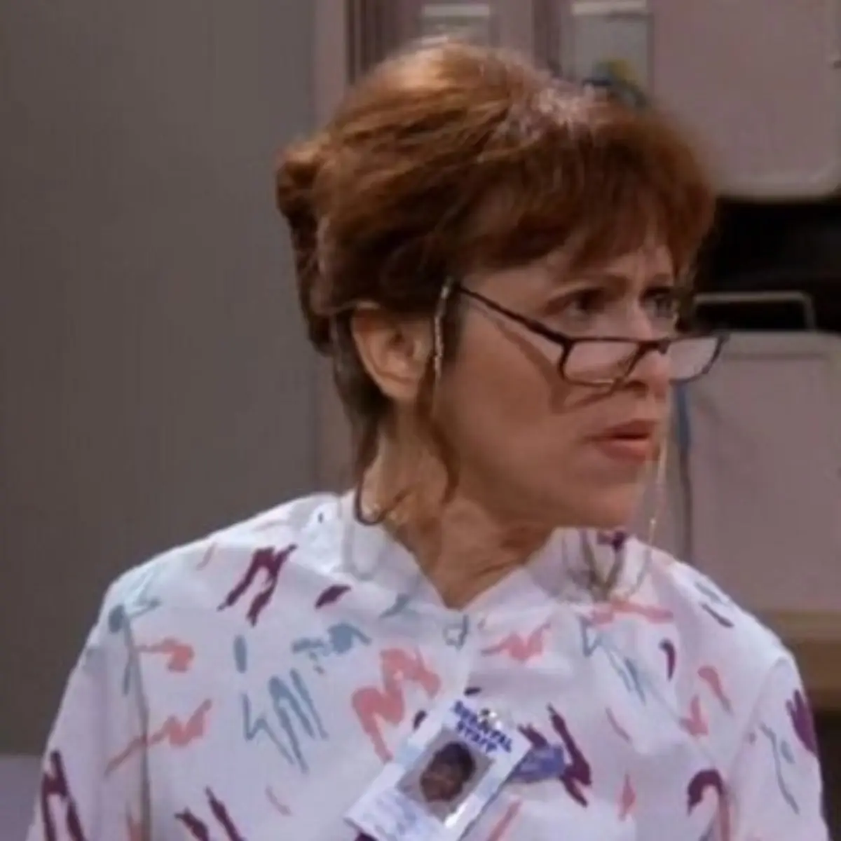 Gable played a nurse who helped deliver Ross and Carol's son.