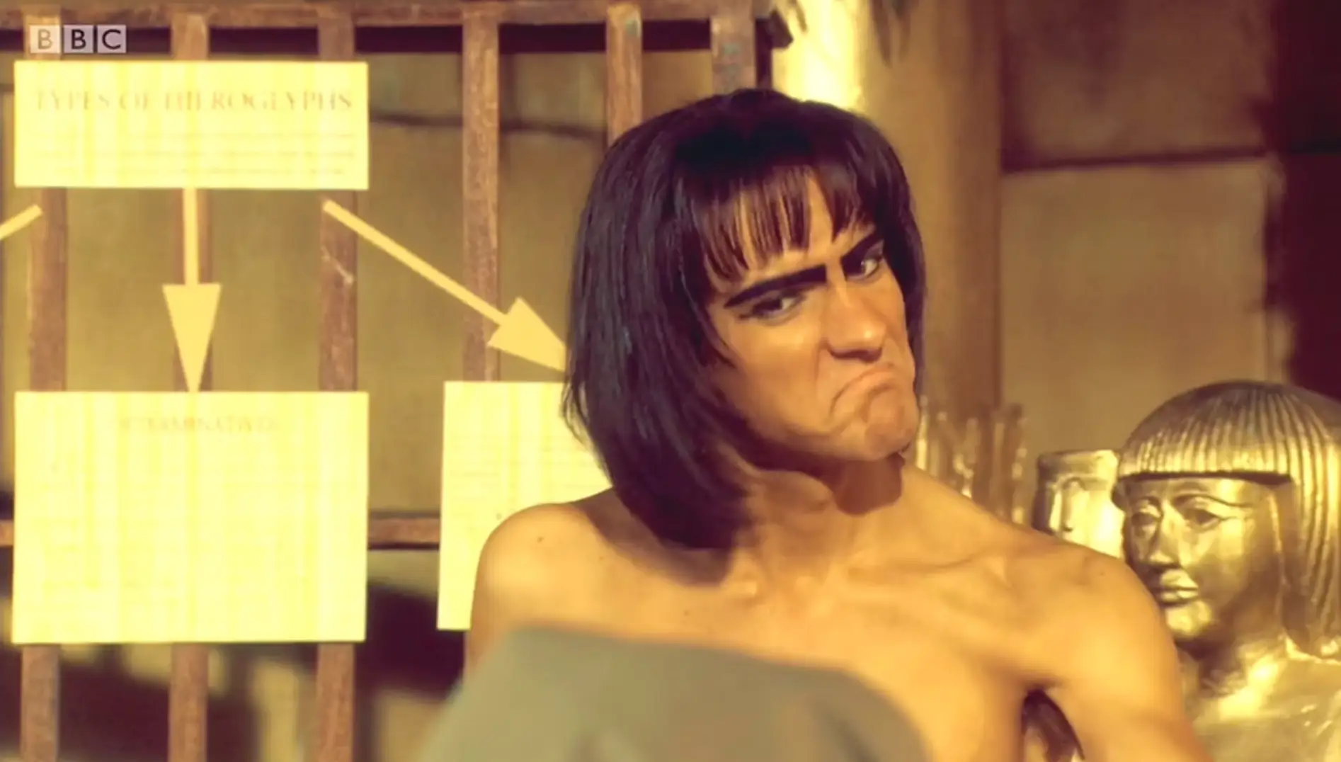 Baynton previously discussed his depiction of an Egyptian (BBC)