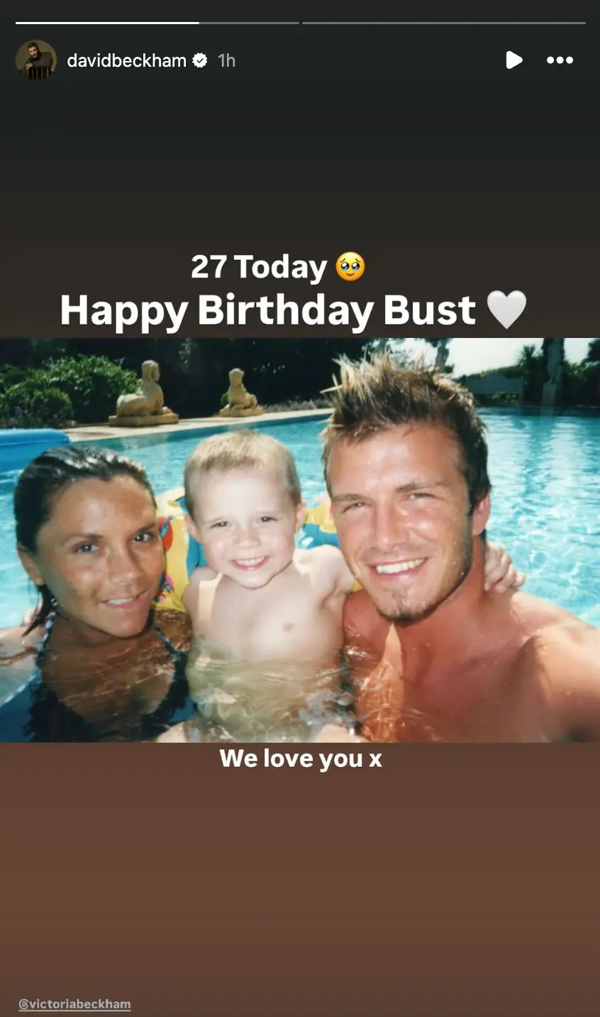 David shared several throwback photos alongside his son (Instagram/@davidbeckham)