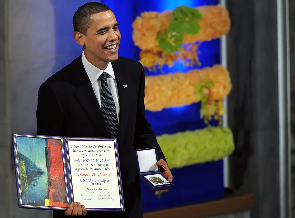 The 44th POTUS, Barack Obama, received a Nobel Peace Prize in 2009 (JEWEL SAMAD / Staff / Getty Images)
