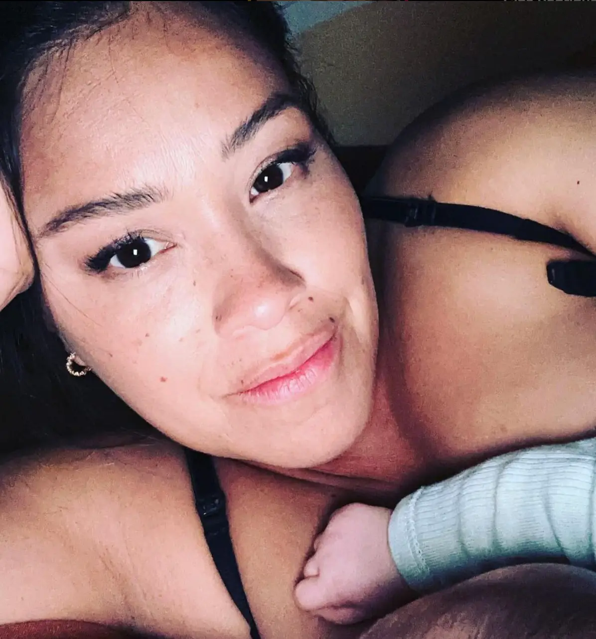 Gina has named her baby boy Charlie.