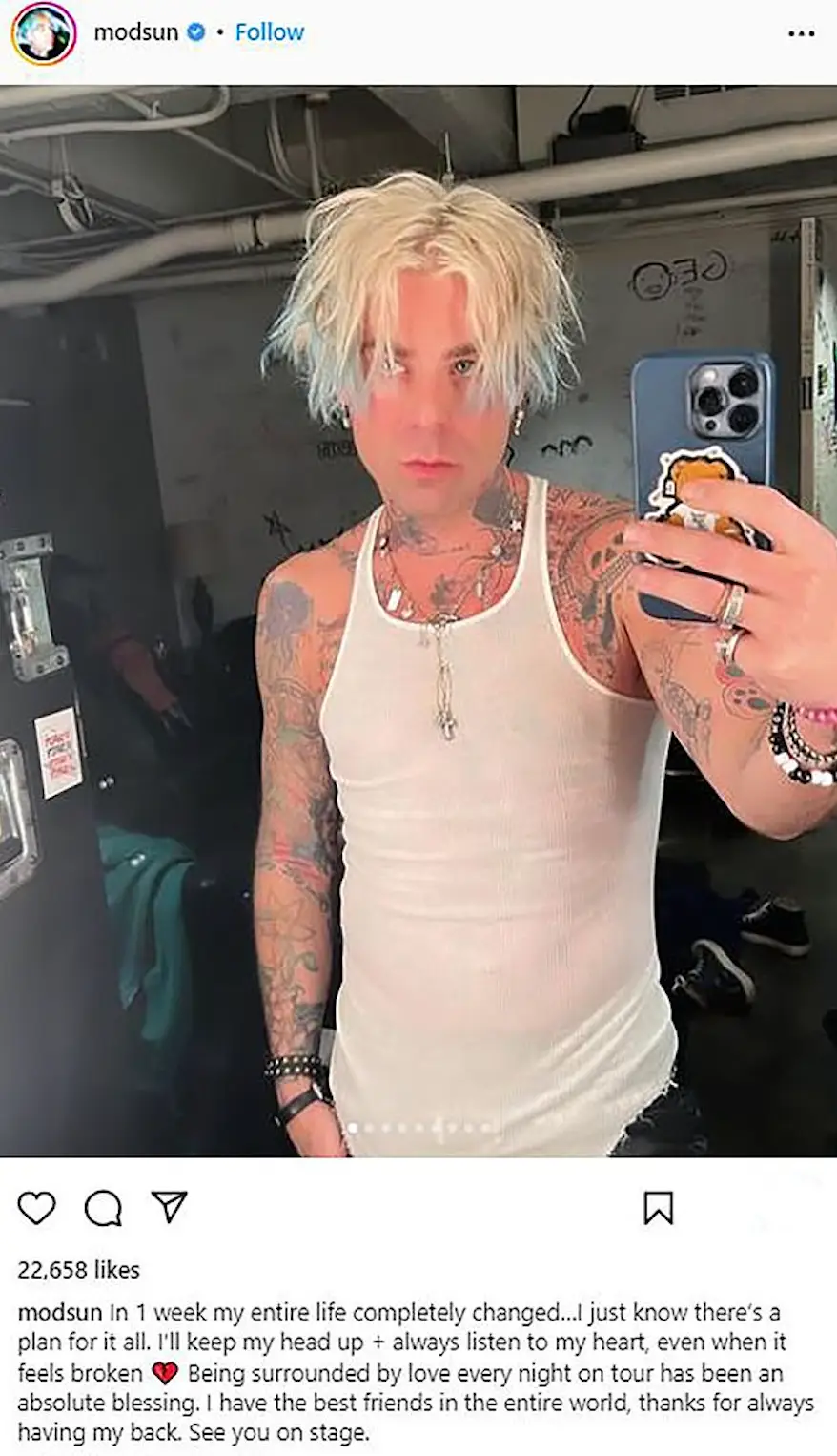 Mod Sun has shared how he felt after the break up.