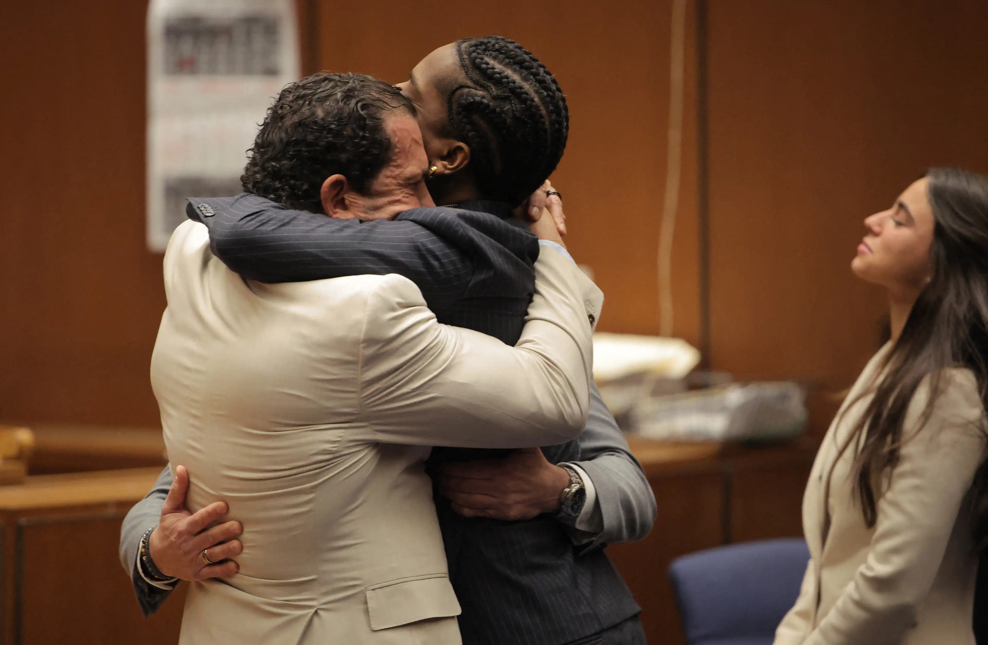 A$AP was joined by his partner and two children in court (DANIEL COLE/POOL/AFP via Getty Images)