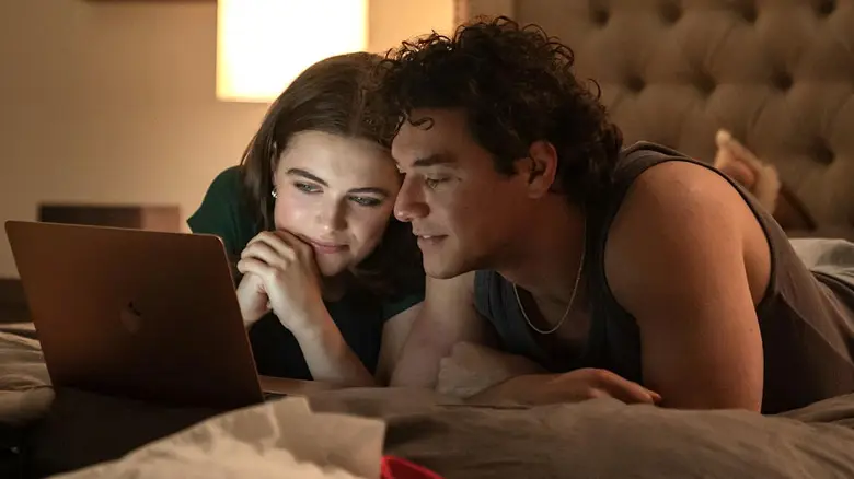 Ella Bright, 19, stars alongside 28-year-old Belmont Cameli in Off Campus (Prime Video)