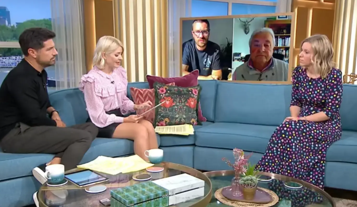 Holly Willoughby wore a blouse and black skirt on the show.