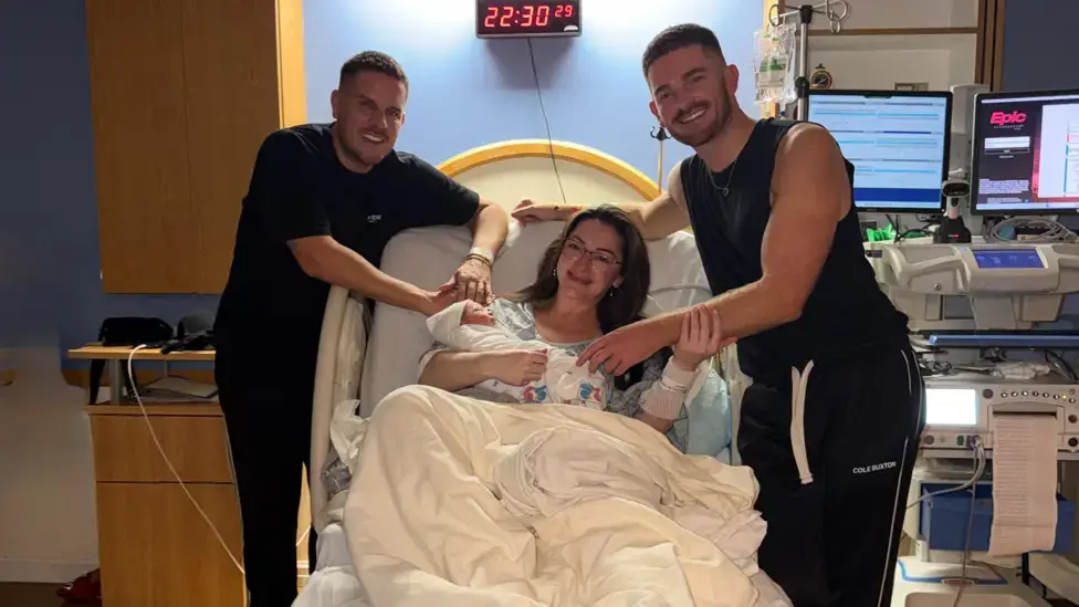 The couple used an egg donor, while Krista carried the child (Handout)