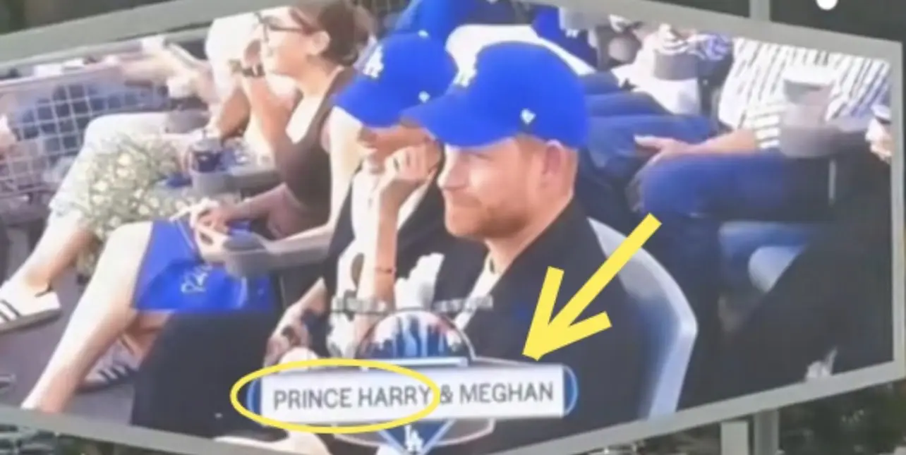 Meghan and Harry were shown on the jumbotron during the game (X/@hadramiimane)