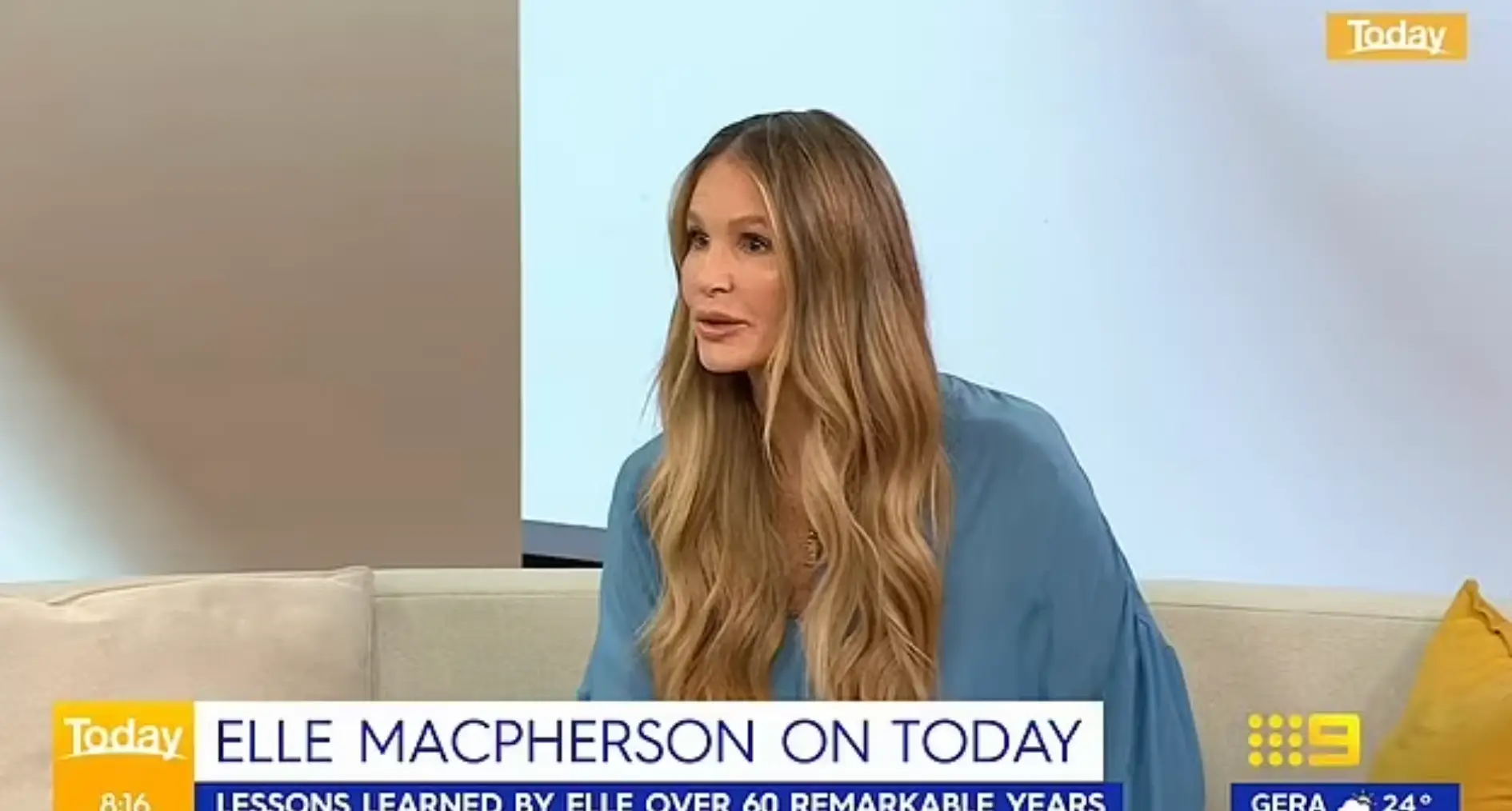 The model appeared on the TODAY show (Nine News)