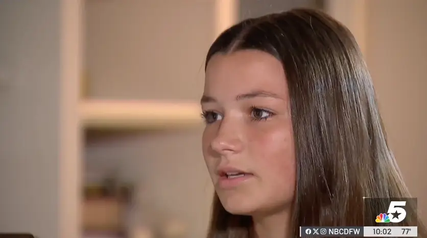 13-year-old Stella Thompson recalled the floods at Camp Mystic (NBC)