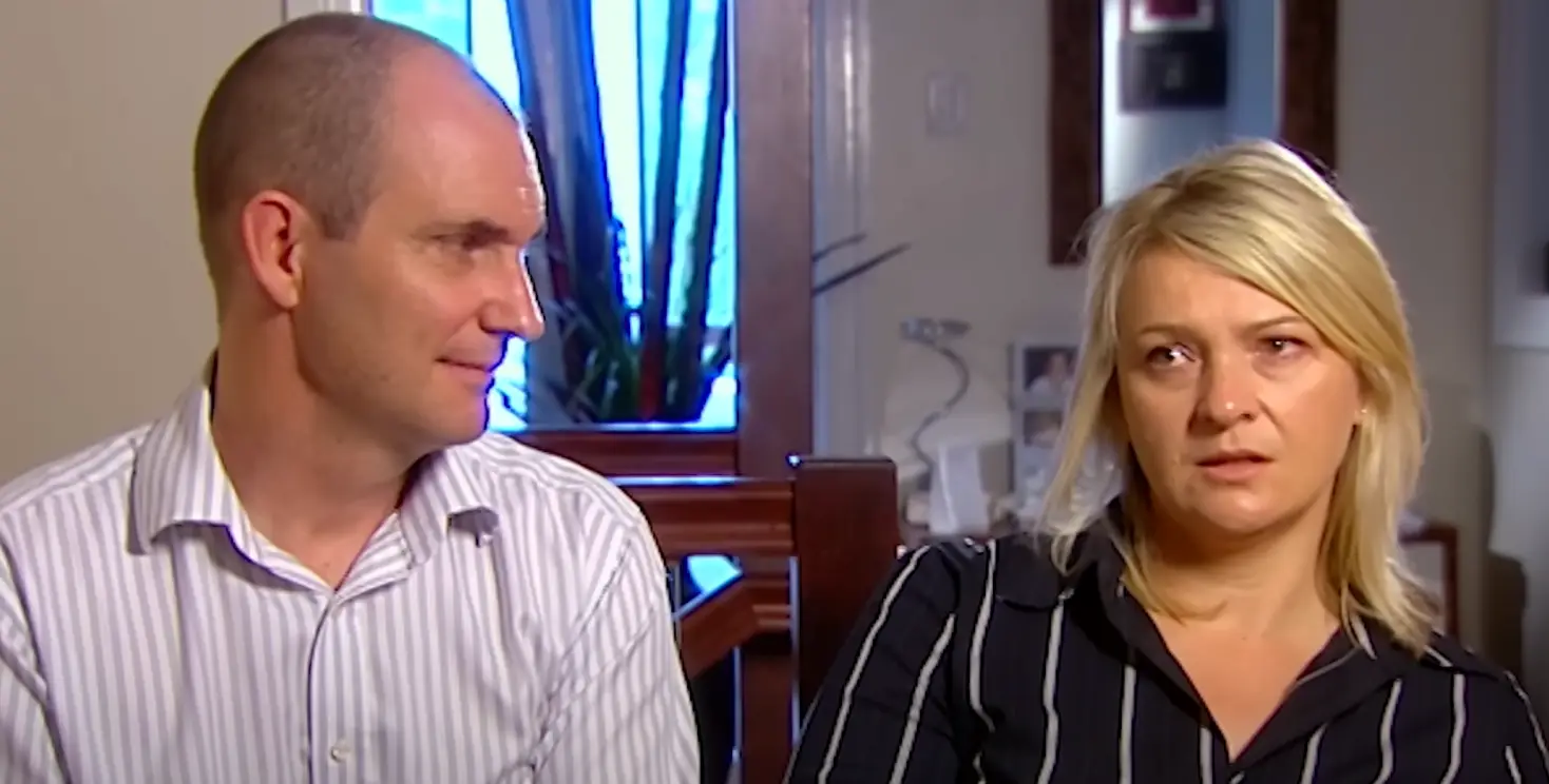 Nicole with husband Brad (Nine)